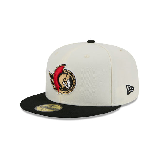 Ottawa Senators Chrome White 59FIFTY Fitted Hat - New Era Cap