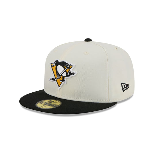 Pittsburgh Penguins Chrome White 59FIFTY Fitted Hat - New Era Cap