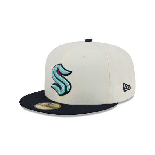 Seattle Kraken Chrome White 59FIFTY Fitted Hat - New Era Cap