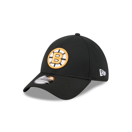 Boston Bruins Black 39THIRTY Stretch Fit Hat - New Era Cap