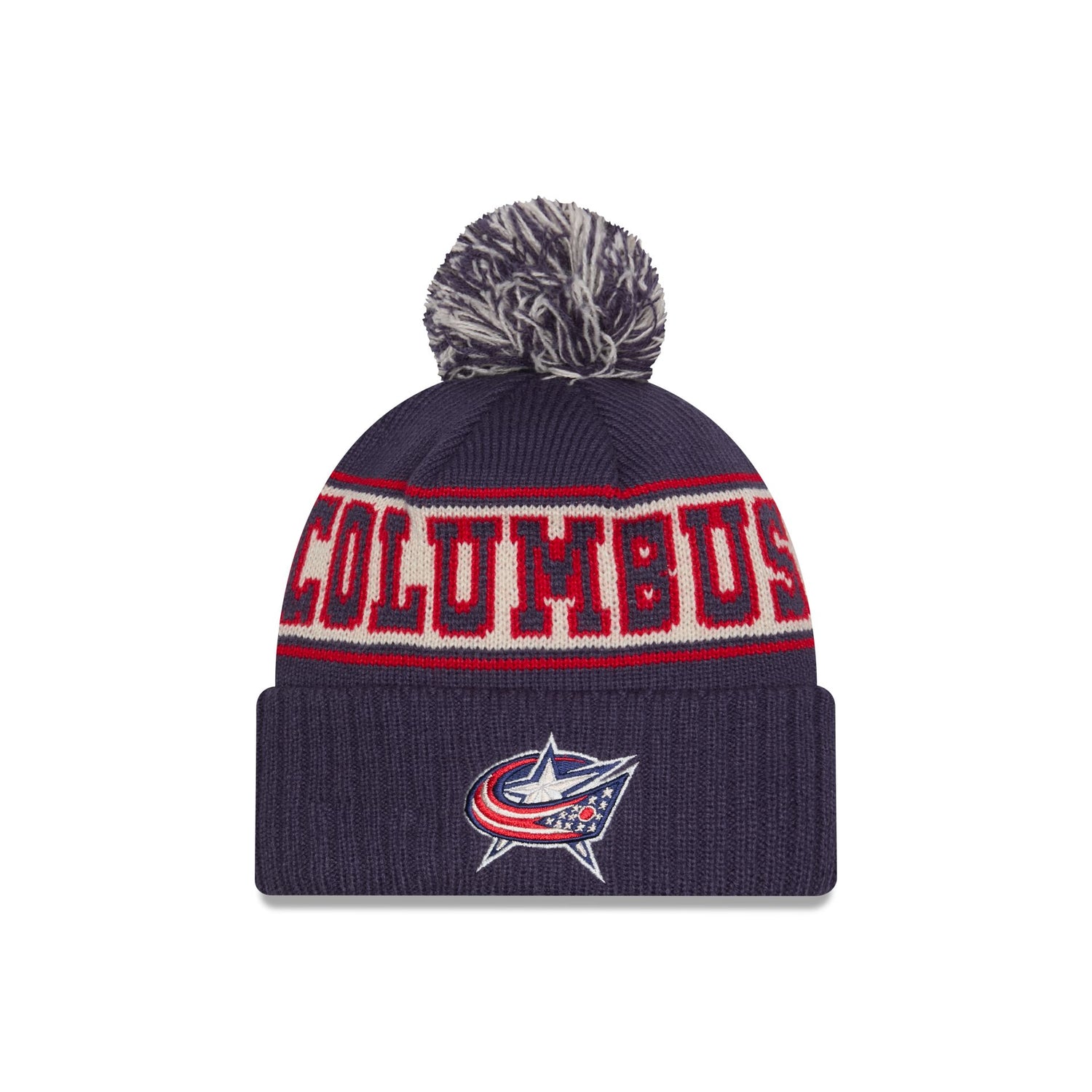 Columbus Blue Jackets Retro Pom Knit Hat