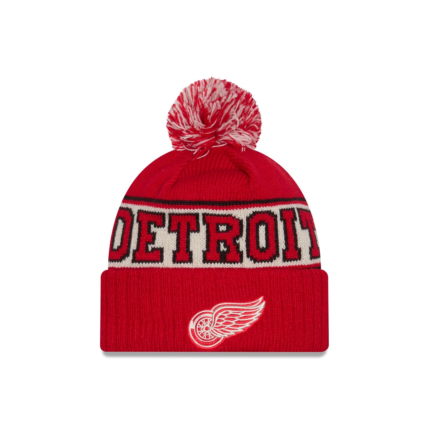 Detroit Red Wings Retro Pom Knit Hat