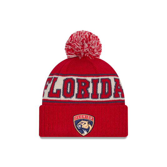 Florida Panthers Retro Pom Knit Hat - New Era Cap