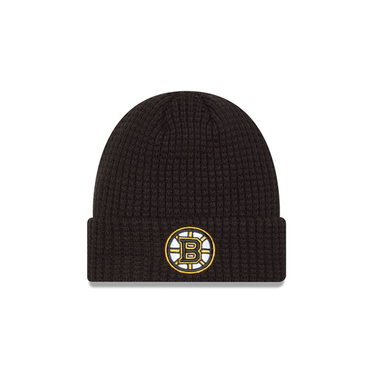 Boston Bruins Waffle Knit Beanie - New Era Cap