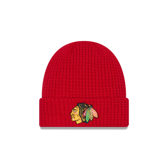 Chicago Blackhawks Waffle Knit Beanie - New Era Cap