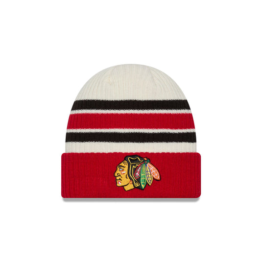 Chicago Blackhawks Vintage Ribbed Beanie - New Era Cap