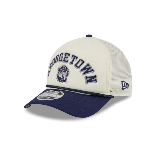 Georgetown Hoyas Chrome Arch 9FORTY M-Crown A-Frame Trucker Hat - New Era Cap