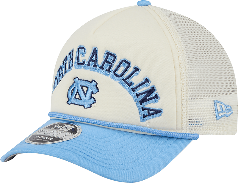 North Carolina Tar Heels Chrome Arch 9FORTY M-Crown A-Frame Trucker Hat