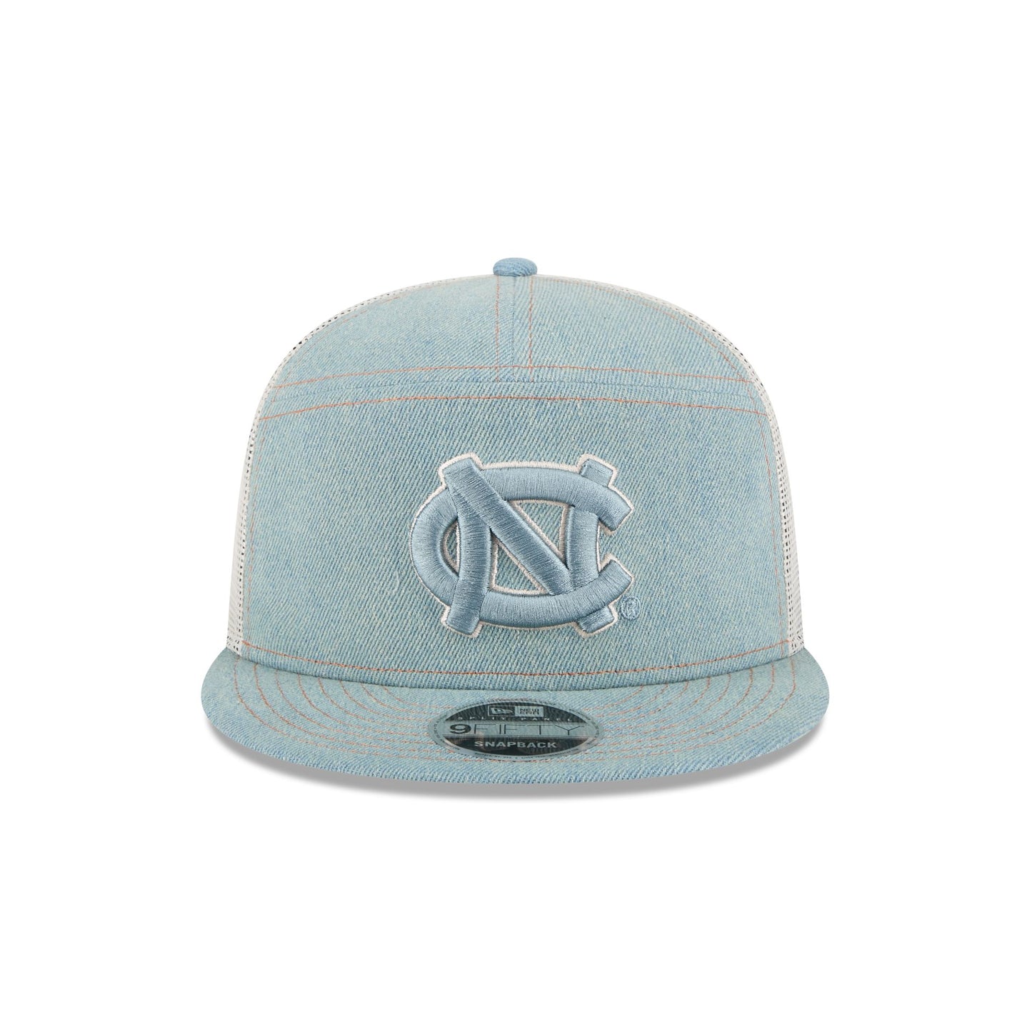 North Carolina Tar Heels Denim 9FIFTY Split Panel Trucker Hat