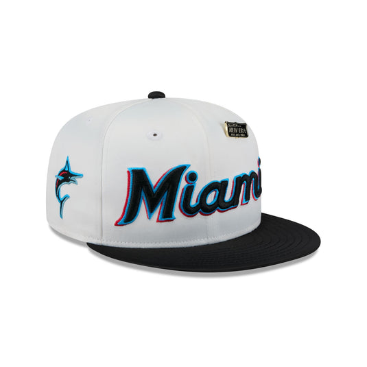 Miami Marlins Satin Pin 9FIFTY Snapback Hat - New Era Cap