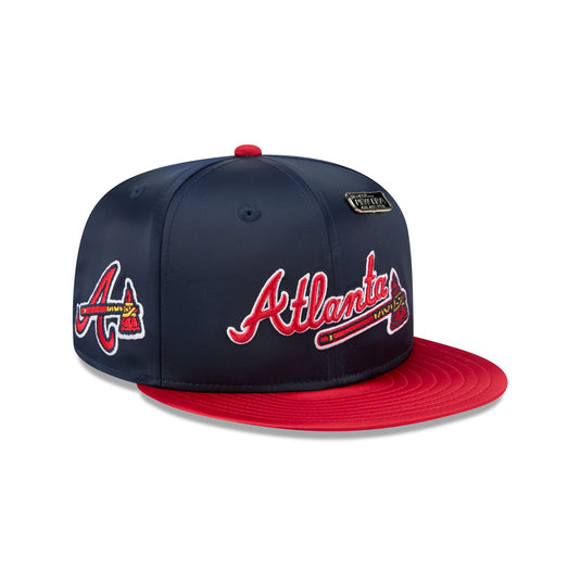 Atlanta Braves Satin Pin 9FIFTY Snapback Hat - New Era Cap