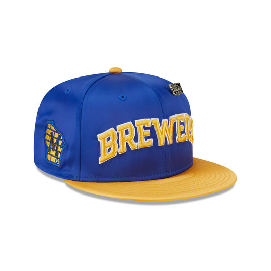 Milwaukee Brewers Satin Pin 9FIFTY Snapback Hat - New Era Cap