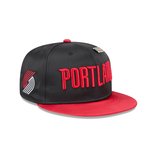 Portland Trail Blazers Satin Pin 9FIFTY Snapback Hat - New Era Cap