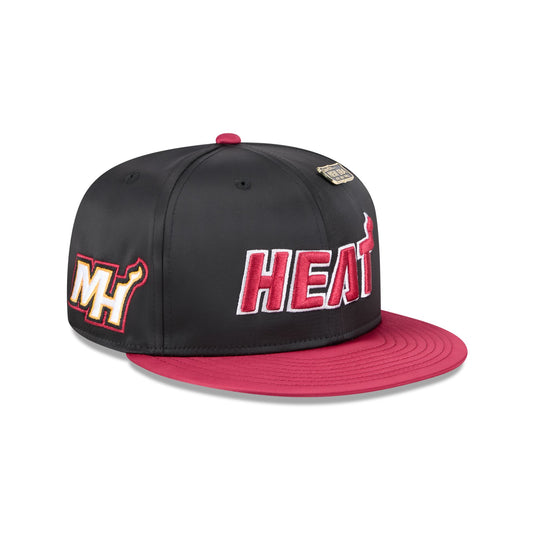Miami Heat Satin Pin 9FIFTY Snapback Hat - New Era Cap