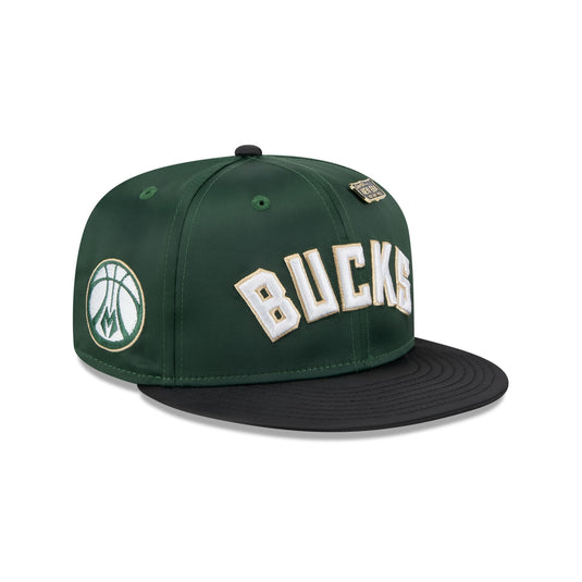 Milwaukee Bucks Satin Pin 9FIFTY Snapback Hat - New Era Cap
