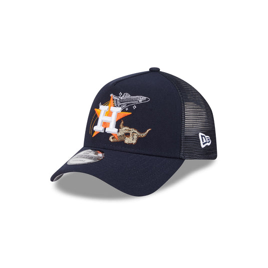 Houston Astros State Stitch 9FORTY A-Frame Trucker Hat - New Era Cap