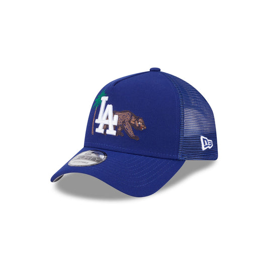 Los Angeles Dodgers State Stitch 9FORTY A-Frame Trucker Hat - New Era Cap