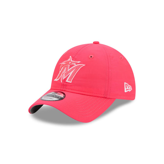 Miami Marlins Everyday Nylon Pink 9TWENTY Adjustable Hat - New Era Cap