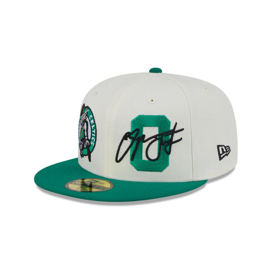 Boston Celtics Jayson Tatum Chrome White 59FIFTY Fitted Hat - New Era Cap