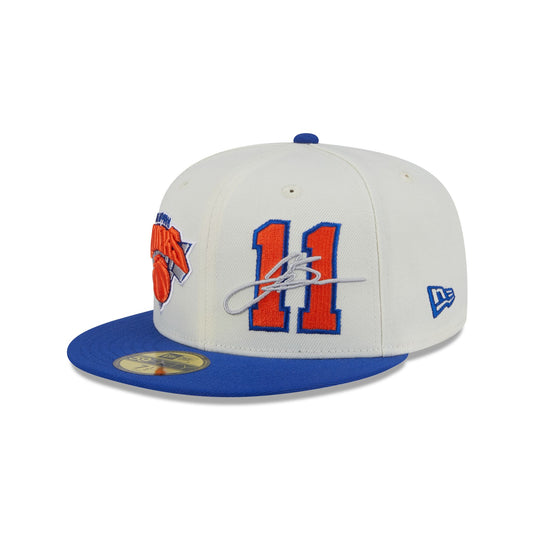 New York Knicks Jalen Brunson Chrome White 59FIFTY Fitted Hat - New Era Cap