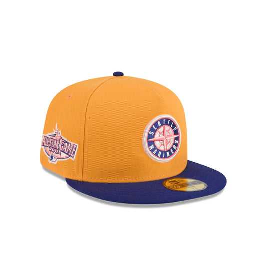 Seattle Mariners Gold 59FIFTY A-Frame Fitted Hat - New Era Cap