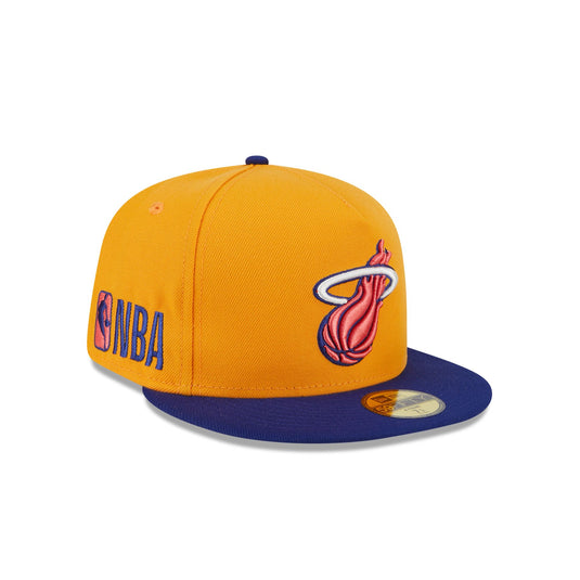 Miami Heat Gold 59FIFTY A-Frame Fitted Hat - New Era Cap