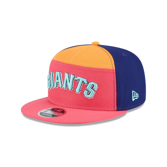 San Francisco Giants Coral Split Panel 9FIFTY Snapback Hat - New Era Cap