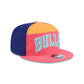 Chicago Bulls Coral Split Panel 9FIFTY Snapback Hat