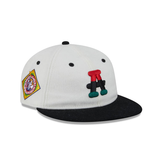 Atlanta Black Crackers Tri Color Retro Crown 9FIFTY Snapback Hat - New Era Cap