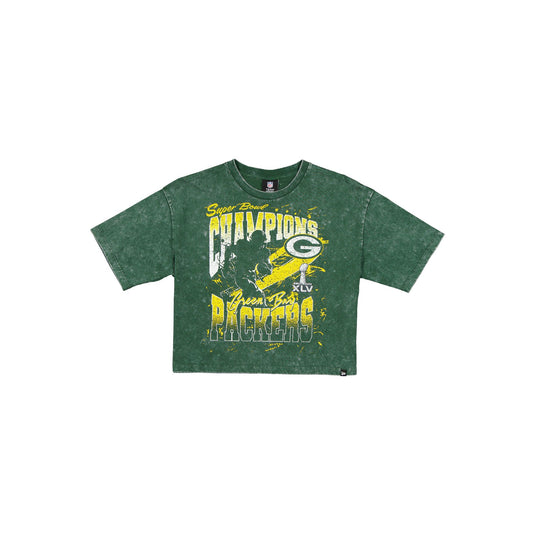 Green Bay Packers Sport Classics Women's Cropped T-Shirt - New Era Cap