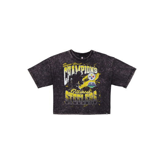 Pittsburgh Steelers Sport Classics Women's Cropped T-Shirt - New Era Cap