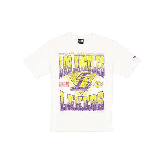Los Angeles Lakers Sport Classics Washed Optic White T-Shirt - New Era Cap