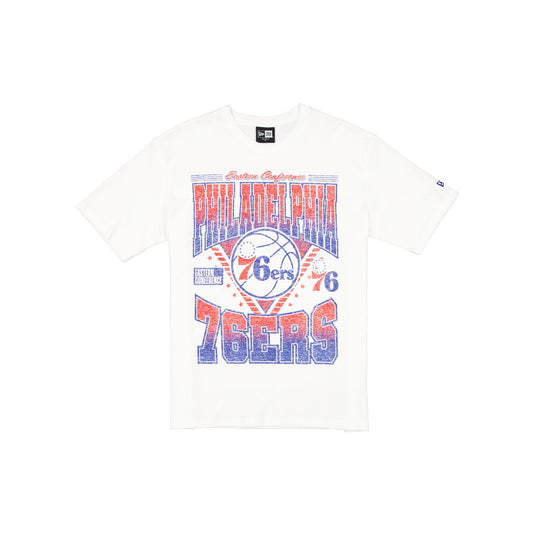 Philadelphia 76ers Sport Classics Washed Optic White T-Shirt - New Era Cap