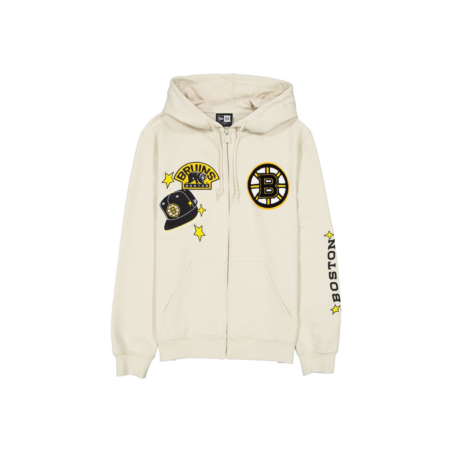 Boston Bruins Stone Logo Select Full-Zip Hoodie