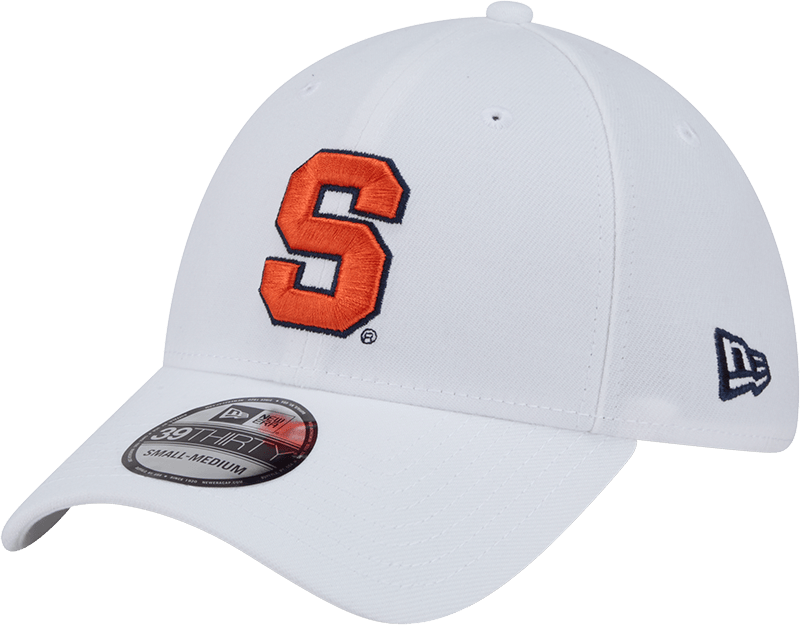 Syracuse Orange Optic White 39THIRTY Stretch Fit Hat