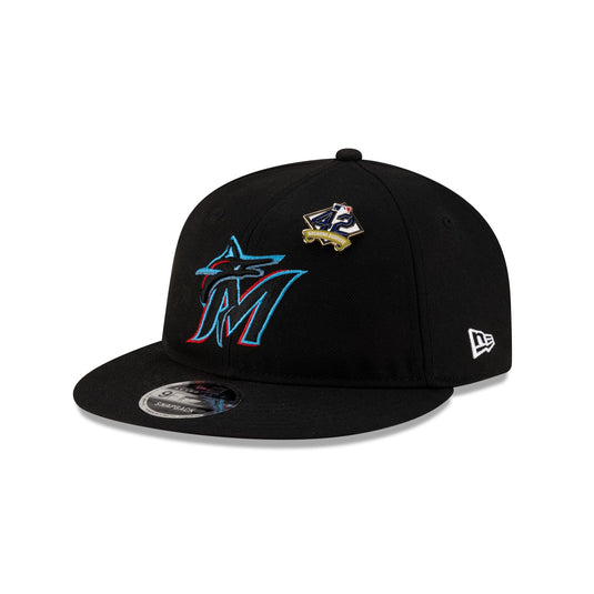 Miami Marlins Jackie Robinson Day 2025 Retro Crown 9FIFTY Snapback Hat - New Era Cap