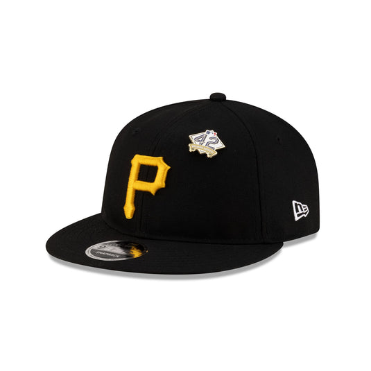 Pittsburgh Pirates Jackie Robinson Day 2025 Retro Crown 9FIFTY Snapback Hat - New Era Cap