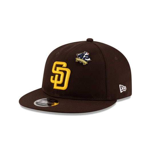 San Diego Padres Jackie Robinson Day 2025 Retro Crown 9FIFTY Snapback Hat - New Era Cap