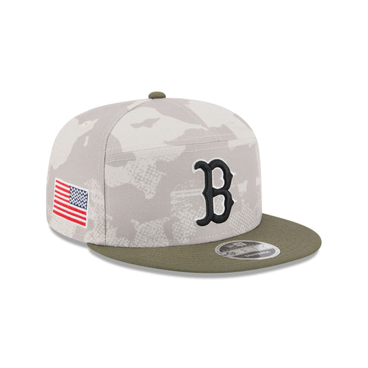 Boston Red Sox Armed Forces Day 2025 Split Panel 9FIFTY Snapback Hat - New Era Cap