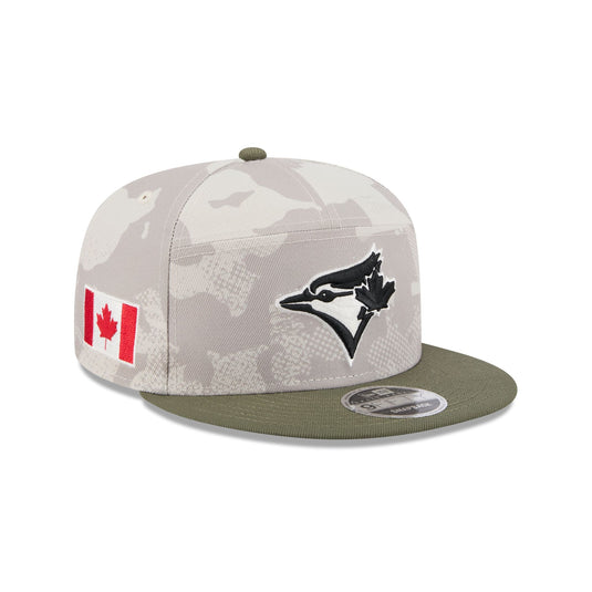 Toronto Blue Jays Armed Forces Day 2025 Split Panel 9FIFTY Snapback Hat - New Era Cap