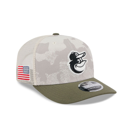 Baltimore Orioles Armed Forces Day 2025 9SEVENTY Trucker Hat - New Era Cap