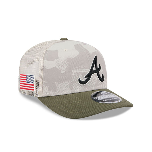 Atlanta Braves Armed Forces Day 2025 9SEVENTY Trucker Hat - New Era Cap