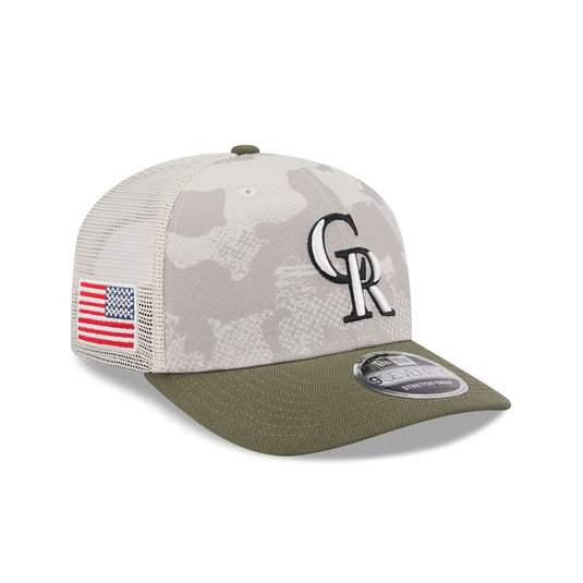 Colorado Rockies Armed Forces Day 2025 9SEVENTY Trucker Hat - New Era Cap