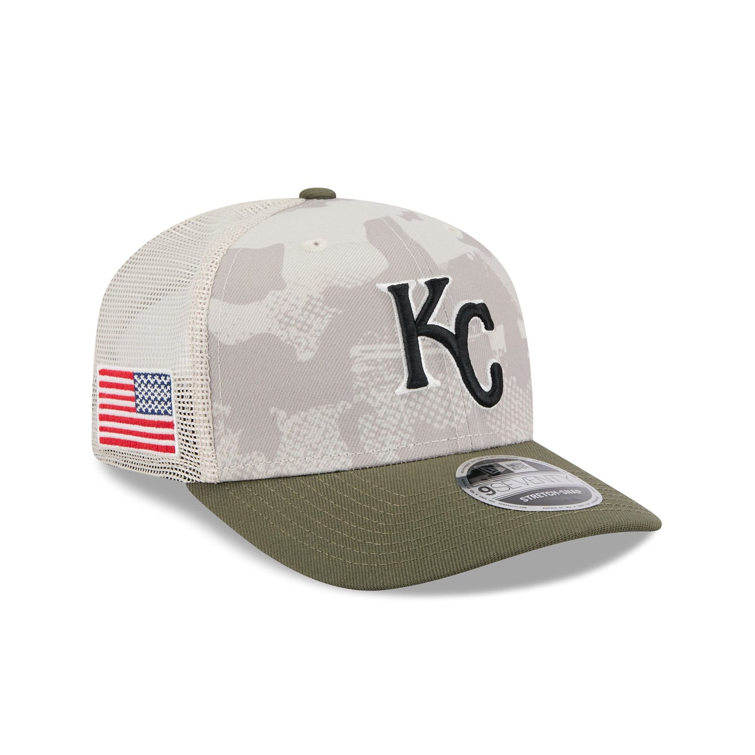 Kansas City Royals Armed Forces Day 2025 9SEVENTY Trucker Hat