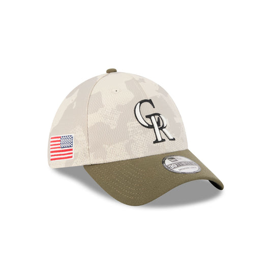 Colorado Rockies Armed Forces Day 2025 39THIRTY Stretch Fit Hat - New Era Cap
