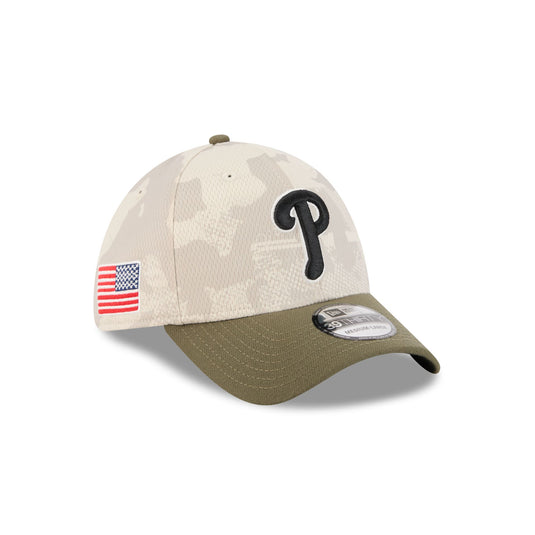 Philadelphia Phillies Armed Forces Day 2025 39THIRTY Stretch Fit Hat - New Era Cap