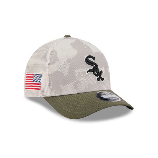 Chicago White Sox Armed Forces Day 2025 9FORTY M-Crown A-Frame Trucker Hat - New Era Cap