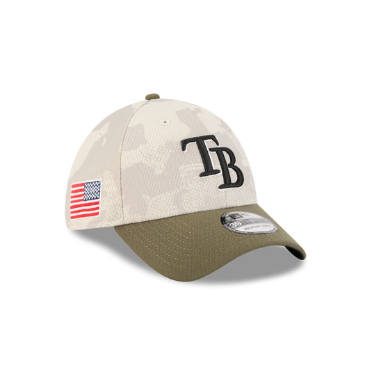 Tampa Bay Rays Armed Forces Day 2025 39THIRTY Stretch Fit Hat - New Era Cap
