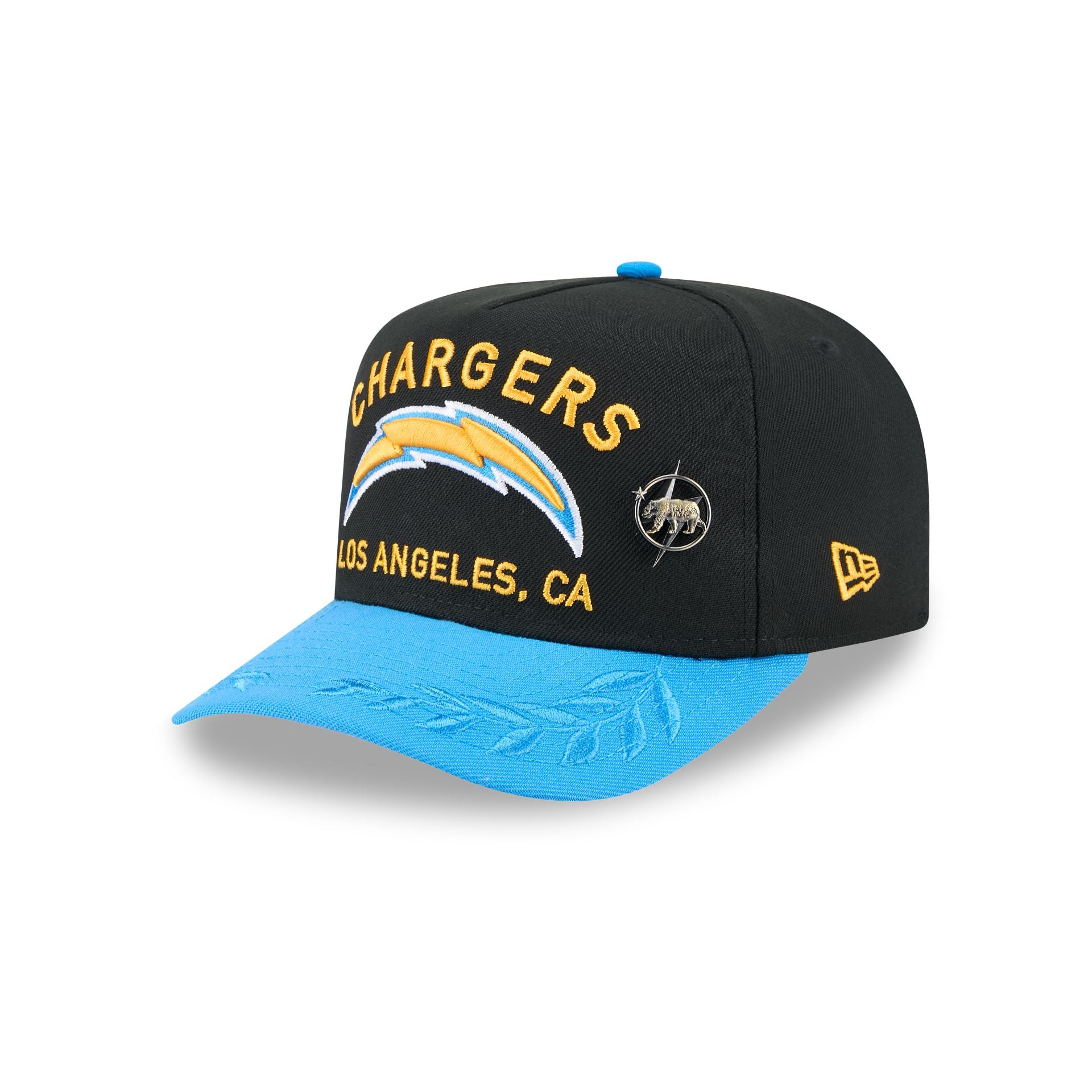 Los Angeles Chargers 2025 Draft Black 59FIFTY A-Frame Fitted Hat – New ...