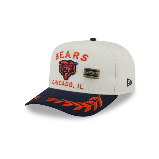 Chicago Bears 2025 Draft Chrome White 59FIFTY A-Frame Fitted Hat - New Era Cap